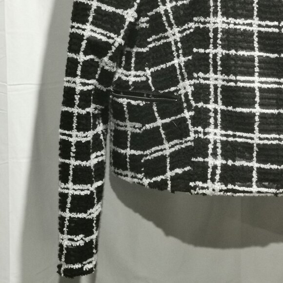 Tweed Moto Style Jacket Size L EUC #159 - Picture 3 of 9